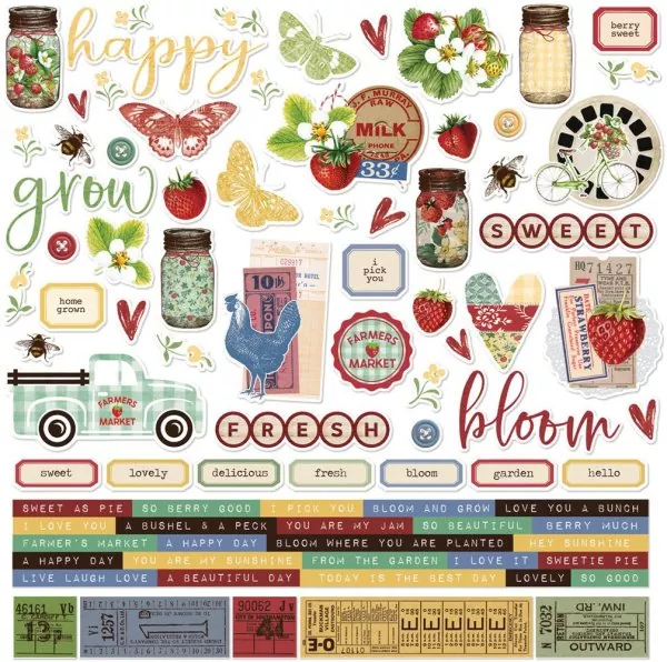 Simple Stories Simple Vintage Berry Fields 12x12 inch collection kit 9