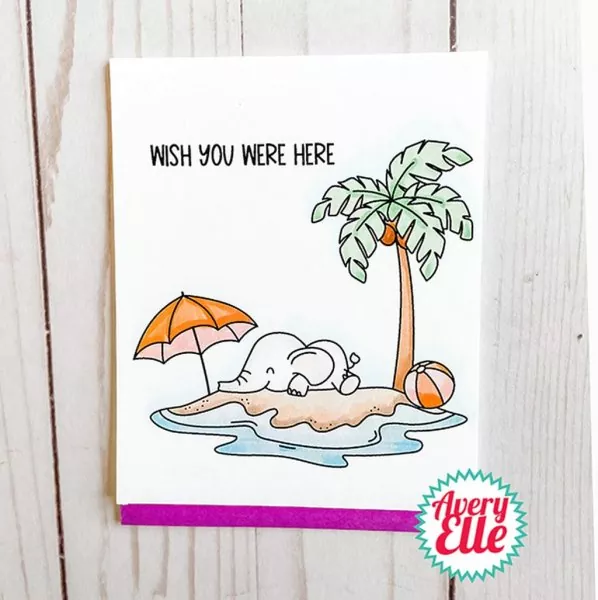 Island Time avery elle clear stamps