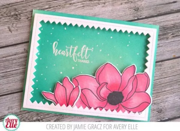 ST1820 Avery Elle Magnolia clear stamps card1