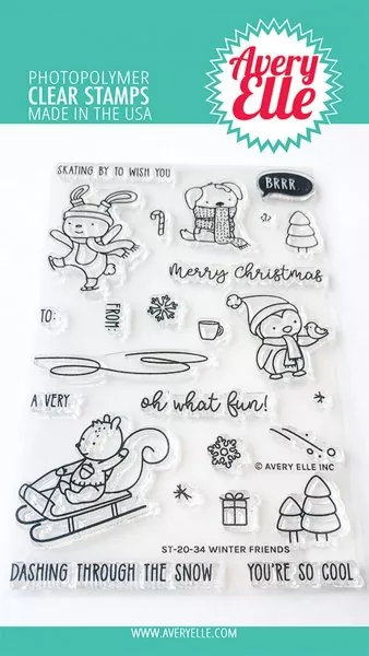 ST2034 Winter Friends Clear Stamps Avery Elle