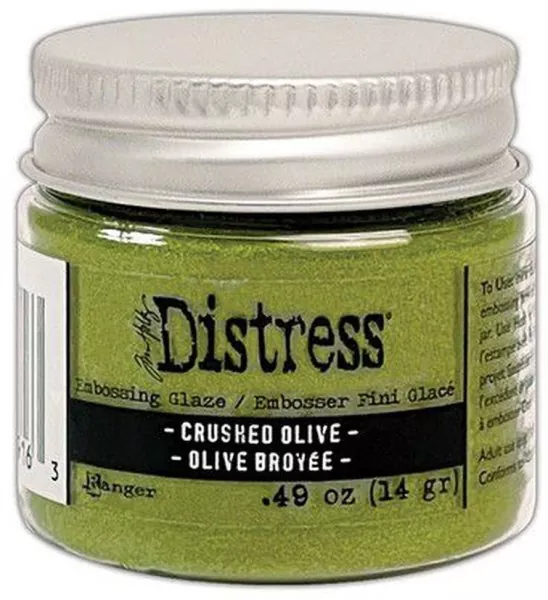 ranger distress embossing glaze Crushed Olive tim holtz