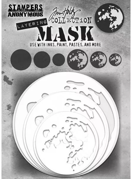 Tim Holtz Moon Mask Layering Schablone Mask Stampers Anonymous