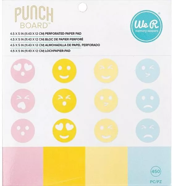 WERM 869940 perforated paper pad emoji punch board