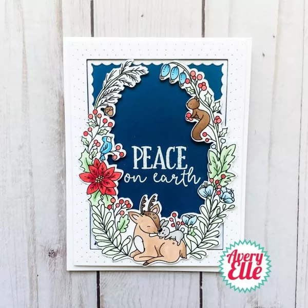 Peaceful Frame avery elle clear stamps 2