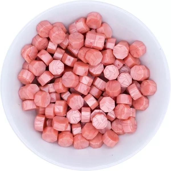 Wax Seal Beads Set Peachy Pink Siegelwachs Spellbinders 1