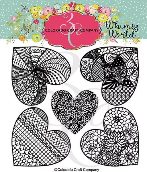 Coloring Hearts Clear Stamps Colorado Craft Company
