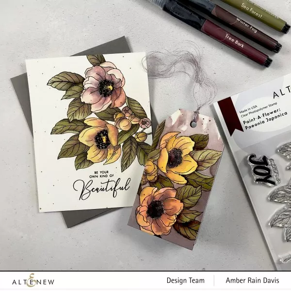 Paint A Flower - Paeonia Japonica Clear Stamps Altenew