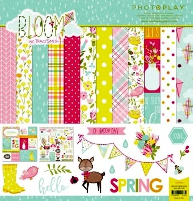 BL2436 photoplay scrapbooking papier bloom collection pack