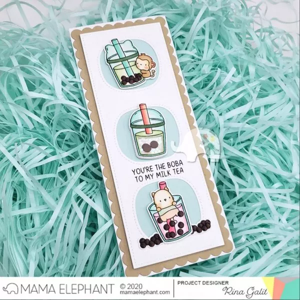 boba tea clear stamps mama elephant 4
