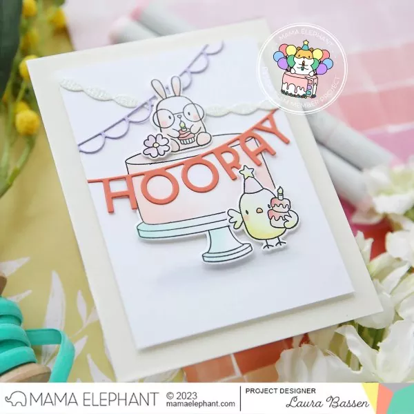 Celebration Cake Clear Stamps Mama Elephant 1