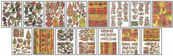 dylusions collage sheets christmas ranger 1