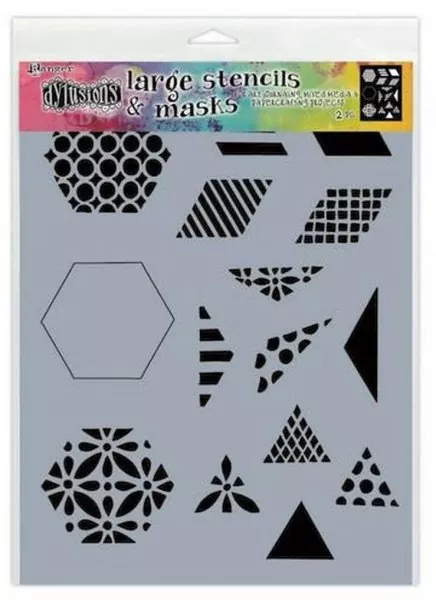 dylusions Large Stencil & Mask dyan reaveley 1,5" Quilt