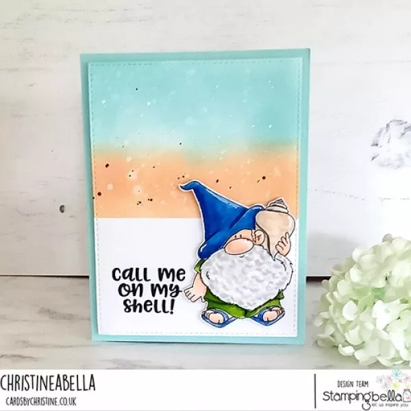 Stampingbella Gnome with a Seashell Gummistempel 1