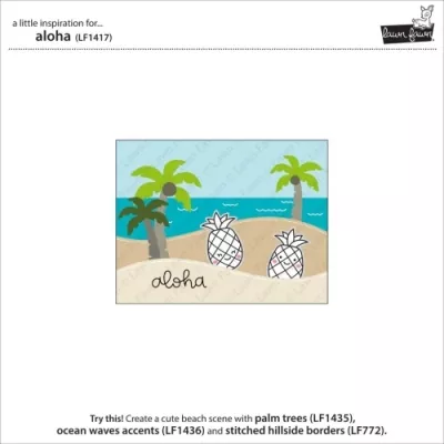 LF1417 Aloha lawn fawn clear stamps