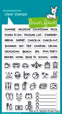 LF1422 Plan On It Vacation lawn fawn clear stamps