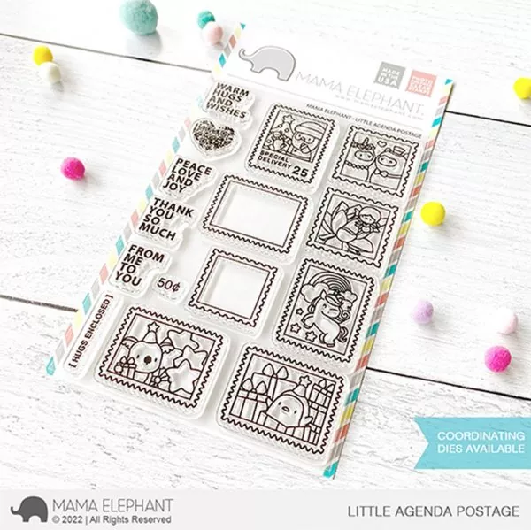 Little Agenda Postage Clear Stamps Stempel Mama Elephant