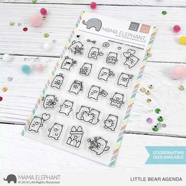 little bear agenda clear stamps Mama Elephant