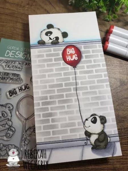 lovely pandas clear stamps gerda steiner designs 2