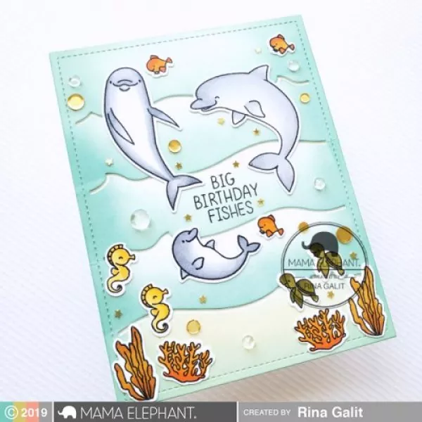 marine friends clear stamps mama elephant 