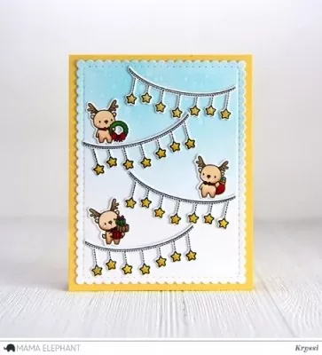 me1709 206 mama elephant clear stamps little reindeer agenda card2