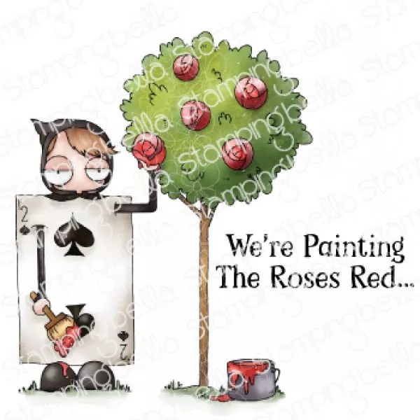 Stampingbella Oddball Painting the Roses Red Gummistempel