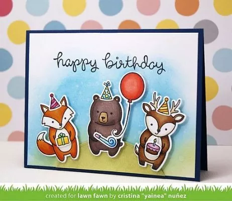 PartyAnimals2 clearstamps Lawn Fawn