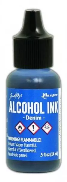 ranger alcohol ink 15 ml denim tim22015 tim holtz