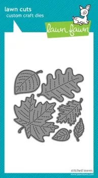 stitched leaves Lawnfawn