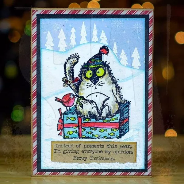Snarky Cat Christmas Tim Holtz Rubber Stamps Stamper Anonymous 2