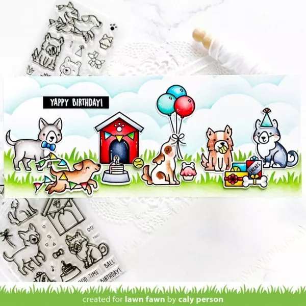 Yappy Birthday Clear Stamps Lawn Fawn 5