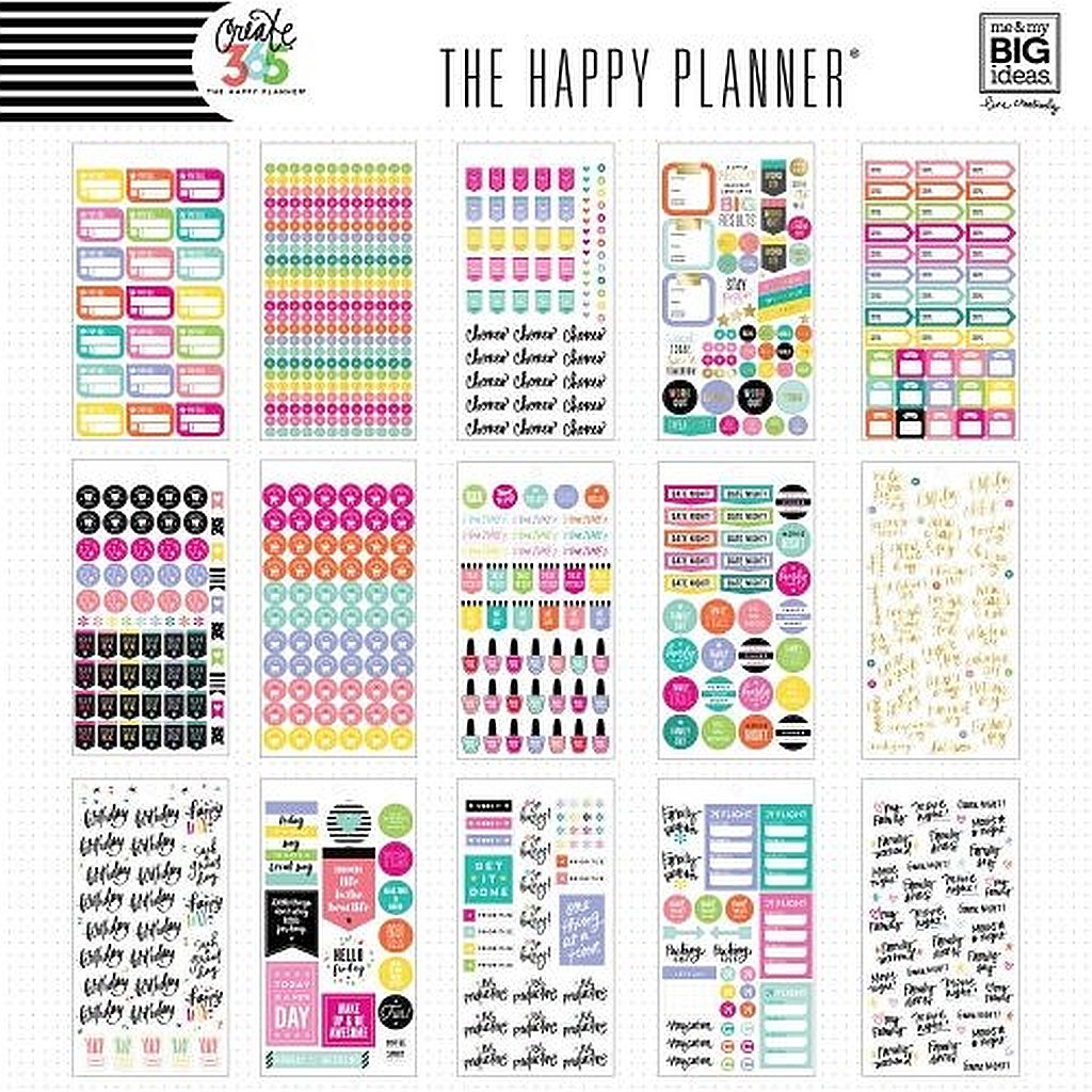 Alpha me & my BIG ideas  PPSV-16 Create 365 The Happy Planner Sticker Value Pack Planner 