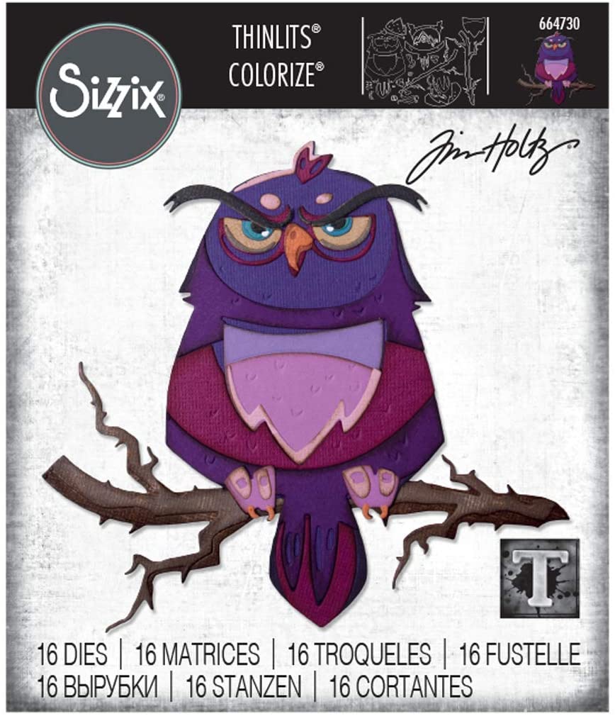 Mehrfarbig 5er Packung Sizzix Festive Scribbles von Tim Holtz Thinlits Stanzen Set
