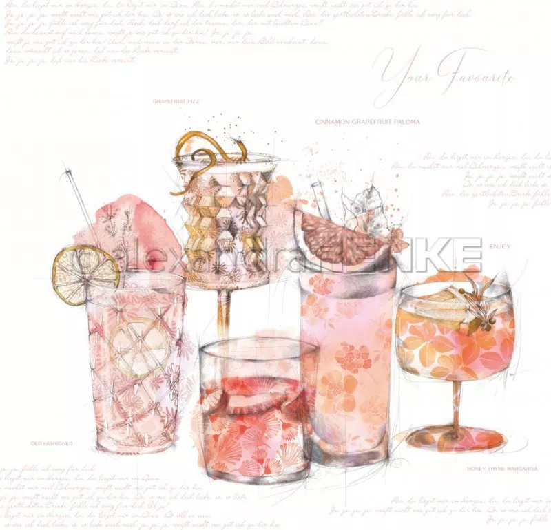 101791 RENKE Alexandra Design Papier Your Favourite Cocktail