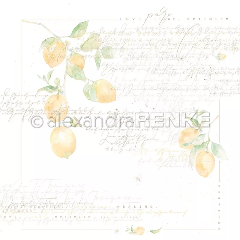 Zitronen Love Alexandra Renke Scrapbookingpapier