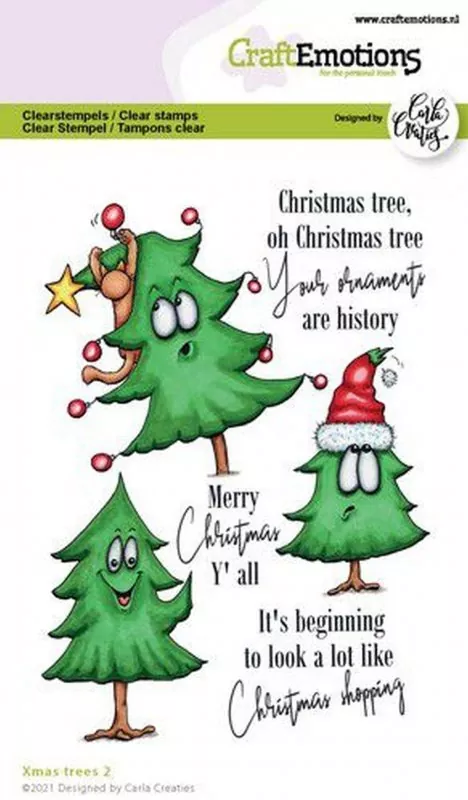 Xmas Trees 2 Clear Stamps Creaties CraftEmotions