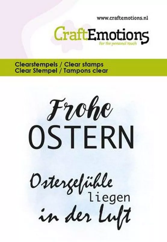 craftemotions clearstamps Text Frohe Ostern (DE)
