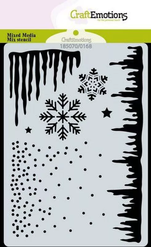 Icicles, Crystals & Snow - A6 Stencil Craftemotions