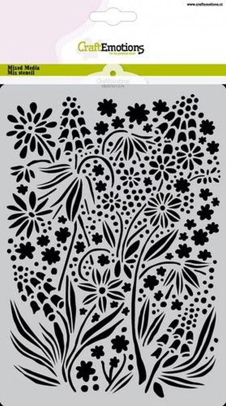 Summer Flowers A5 Stencil Craftemotions