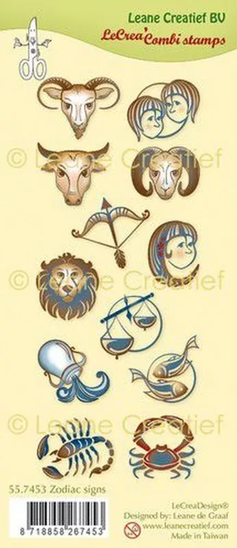 Leane Creatief stempel Zodiac Signs clear stamps