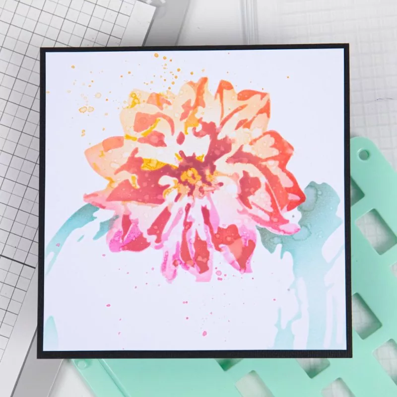 Painted Flower Layered Stencils Sizzix 2