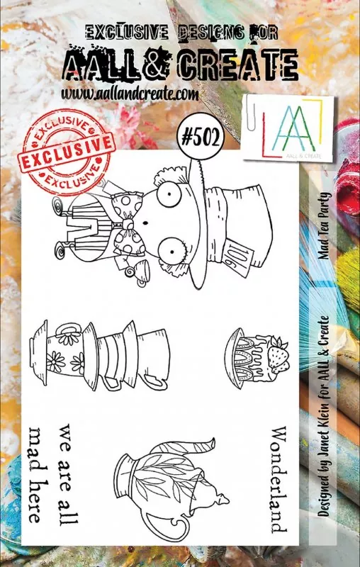 aall create clear stamp Mad Tea Party