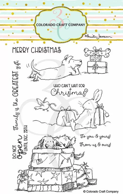 Christmas Presents Clear Stamps Colorado Craft Company by Anita Jeram