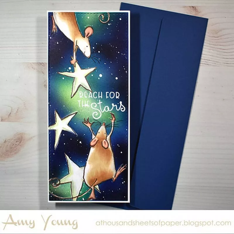 Falling Star Clear Stamps Colorado Craft Company by Anita Jeram 1