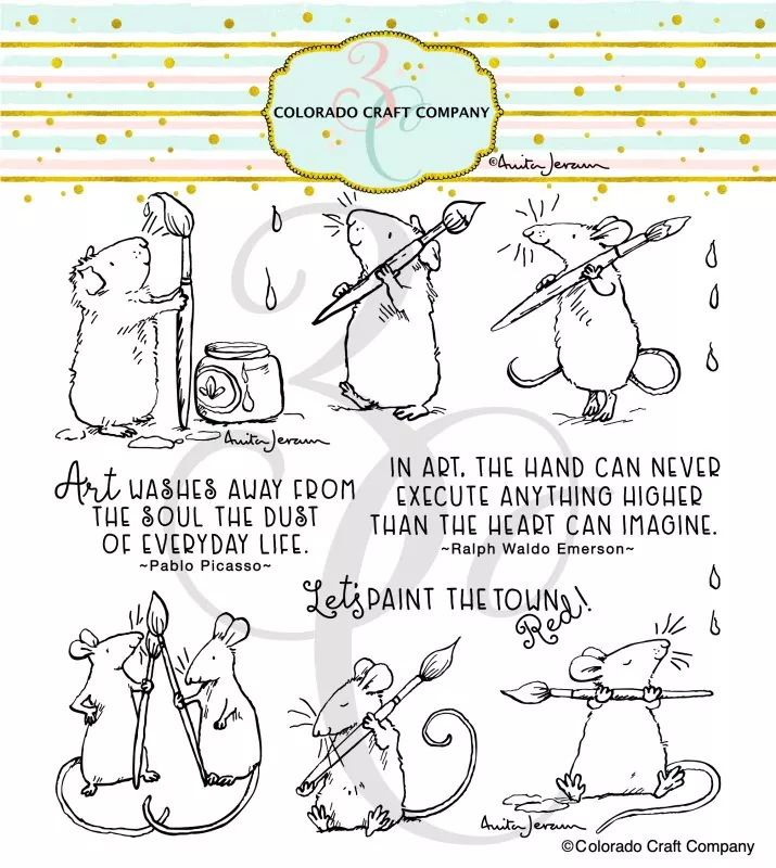 Paint The Town Clear Stamps Colorado Craft Company by Anita Jeram