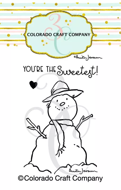 Sweetest Snowman Mini Clear Stamps Colorado Craft Company by Anita Jeram