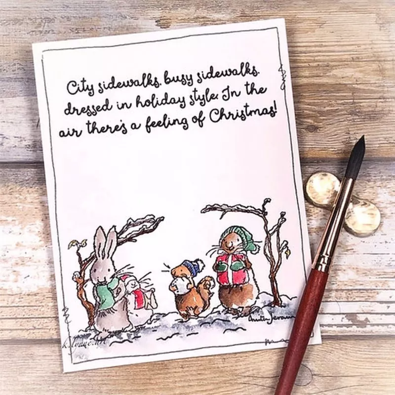 White Christmas Clear Stamps Colorado Craft Company by Anita Jeram 3