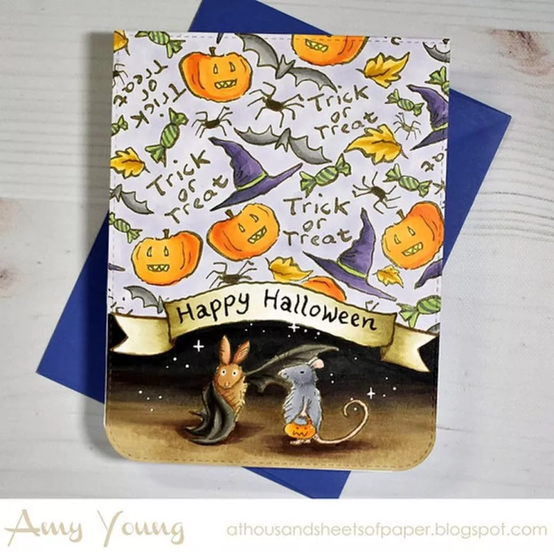 Halloween Friends Mini Clear Stamps Colorado Craft Company by Anita Jeram 1