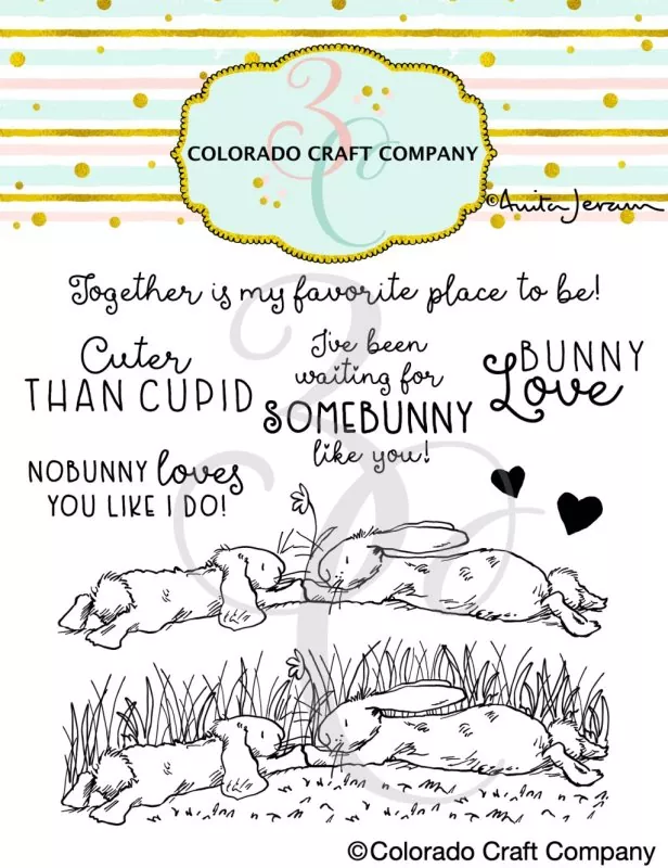 Bunny Love Clear Stamps Colorado Craft Company by Anita Jeram