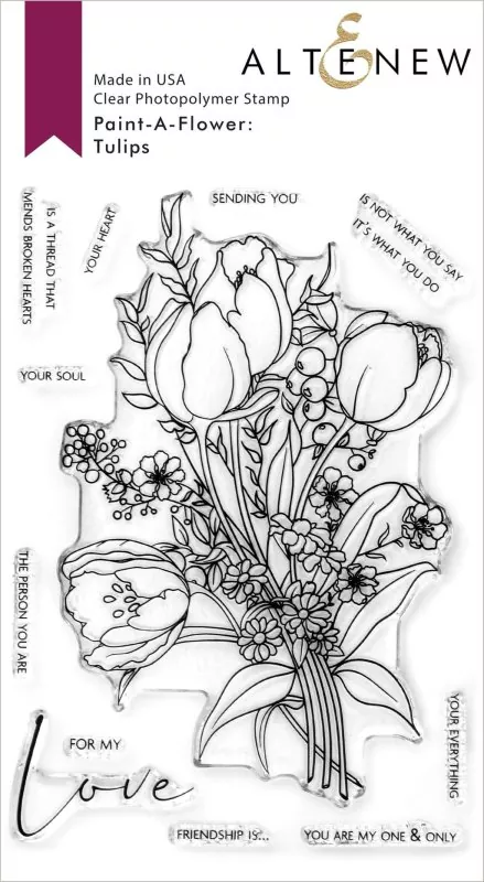 Paint A Flower - Tulips Outline Clear Stamps Altenew