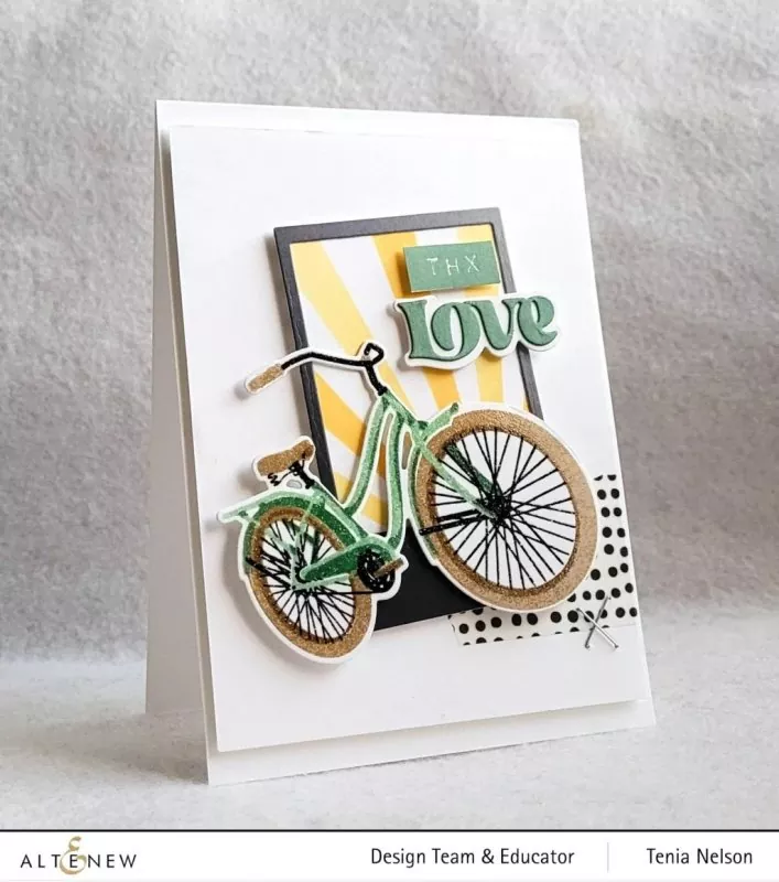 Retro Bicycle clearstamps altenew